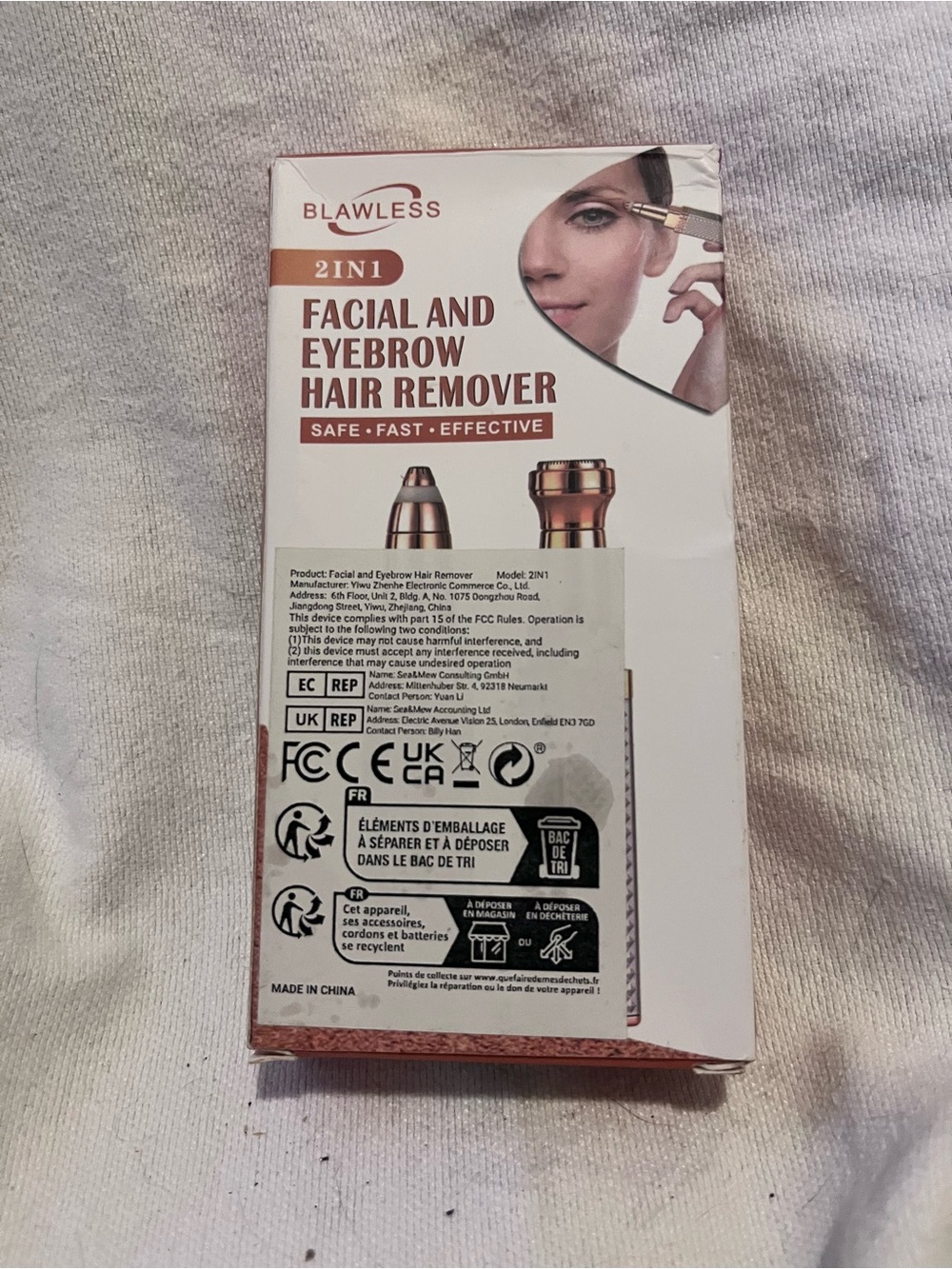 LAWLESS 2-in-1 Facial & Eyebrow Hair Remover - Rose Gold